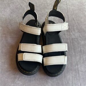 Dr. Martens Kids White and Black Sandals